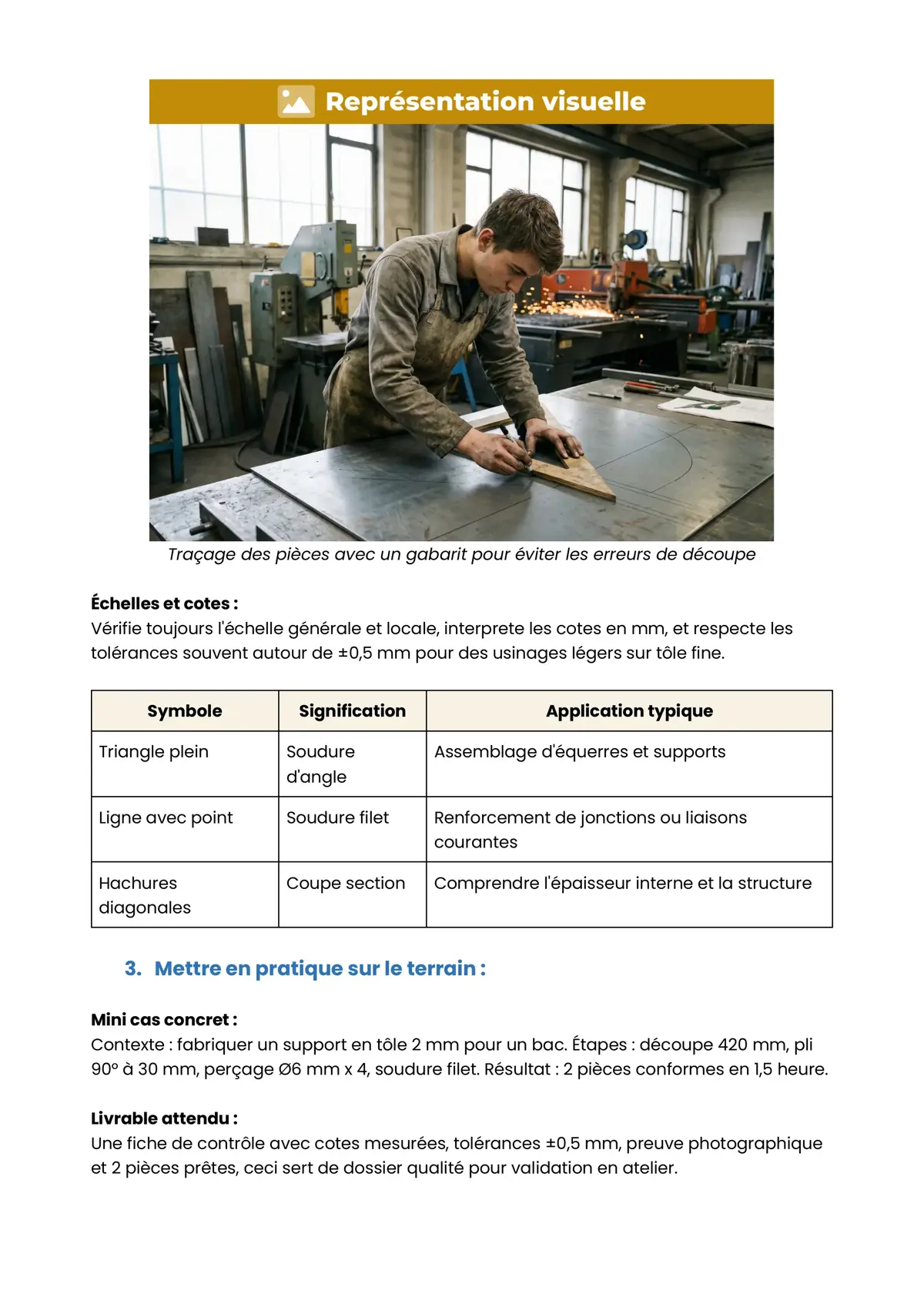 Example Fiche de Révision CAP Chaudronnerie